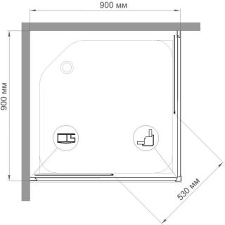 Душевой уголок Royal Bath HPD 90x90см хром RB90HPD-T-CH